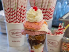 Close-up of an ice cream sundae