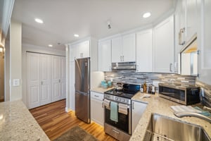 white kitchen at Piedmont Gardens