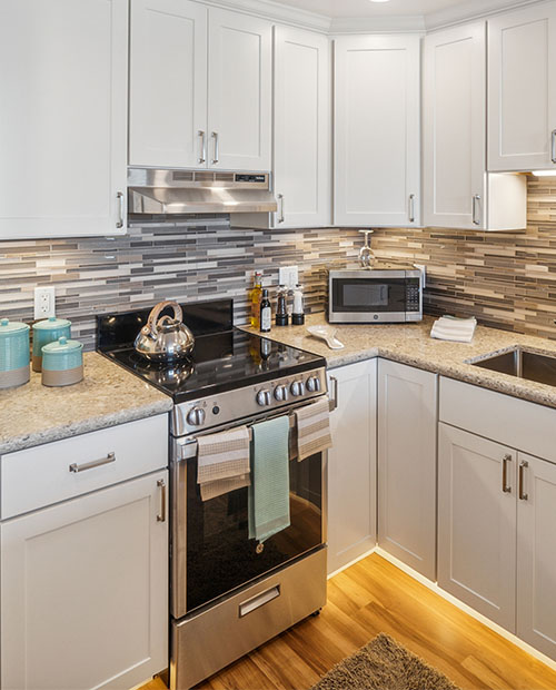 Kitchen of an apartment at Piedmont Gardens