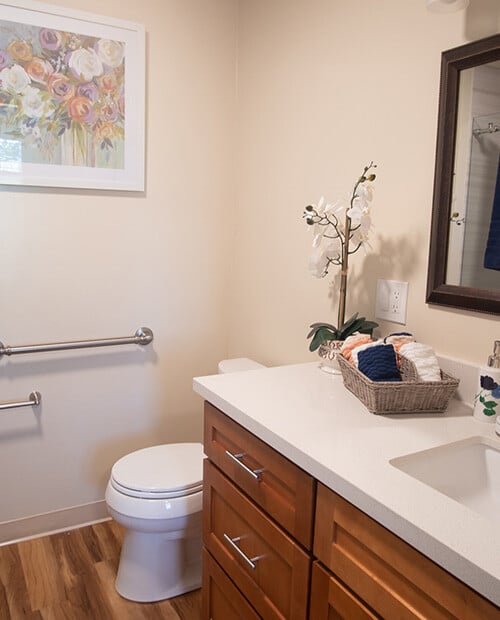 Modern bathroom in an apartment