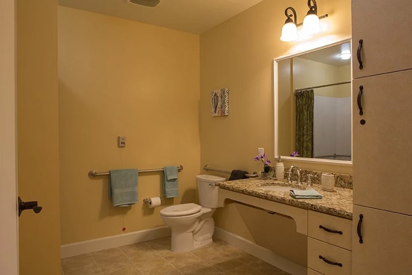 Large bathroom of an apartment at The Terraces at Los Altos