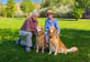 Holli and Walter with their dogs