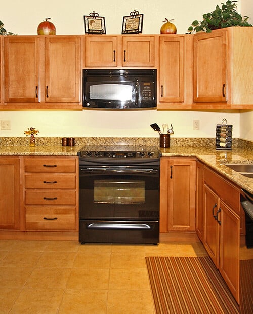 Kitchen of an apartment at The Terraces of Boise