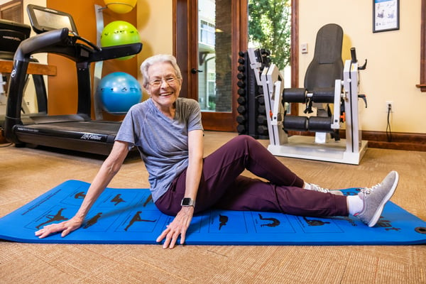 senior woman at the gym