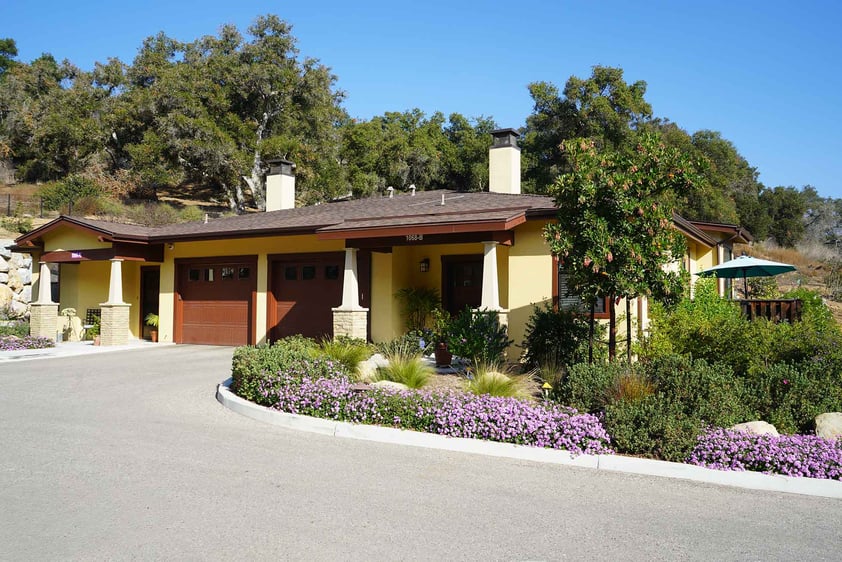 Large driveway leading up to home at Valle Verde