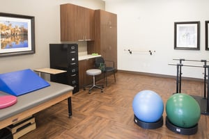 Room with exercise balls at Redwood Terrace