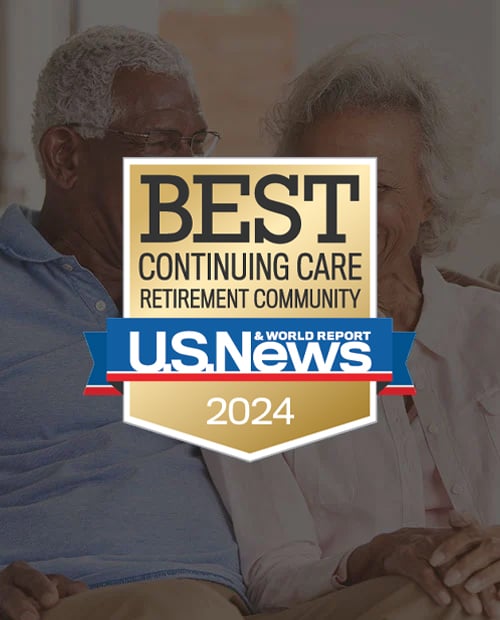 Best Continuing Care Retirement Community badge from U.S. News & World Report, 2024