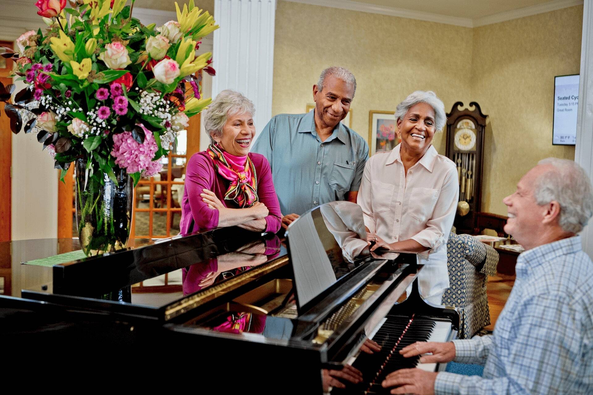 Friends playing piano