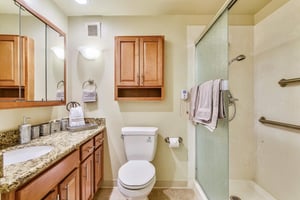 Bathroom of an apartment at Piedmont Gardens