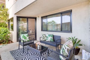 Outdoor patio of a Regents Point apartment