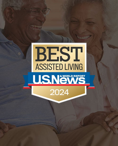 U.S. News & World Report badge Best Assisted Living 2024 badge