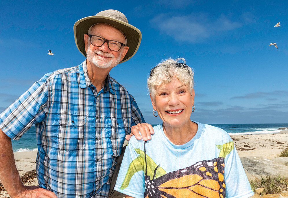 Carol and Ken on the beach